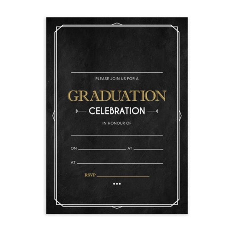 Invitation Fill-in - Graduation Dark Background