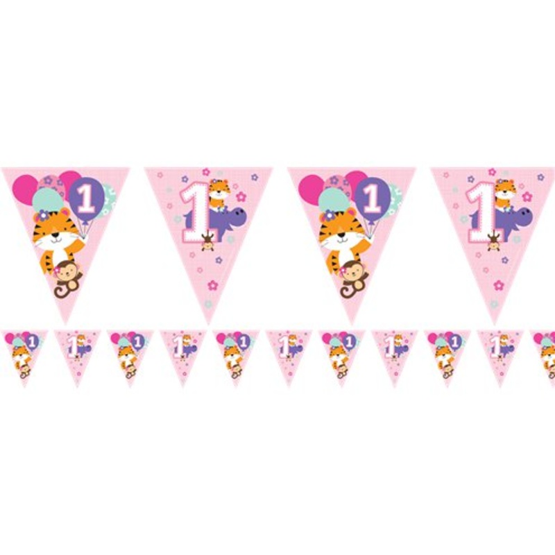 One Is Fun Girl Paper Flag Bunting