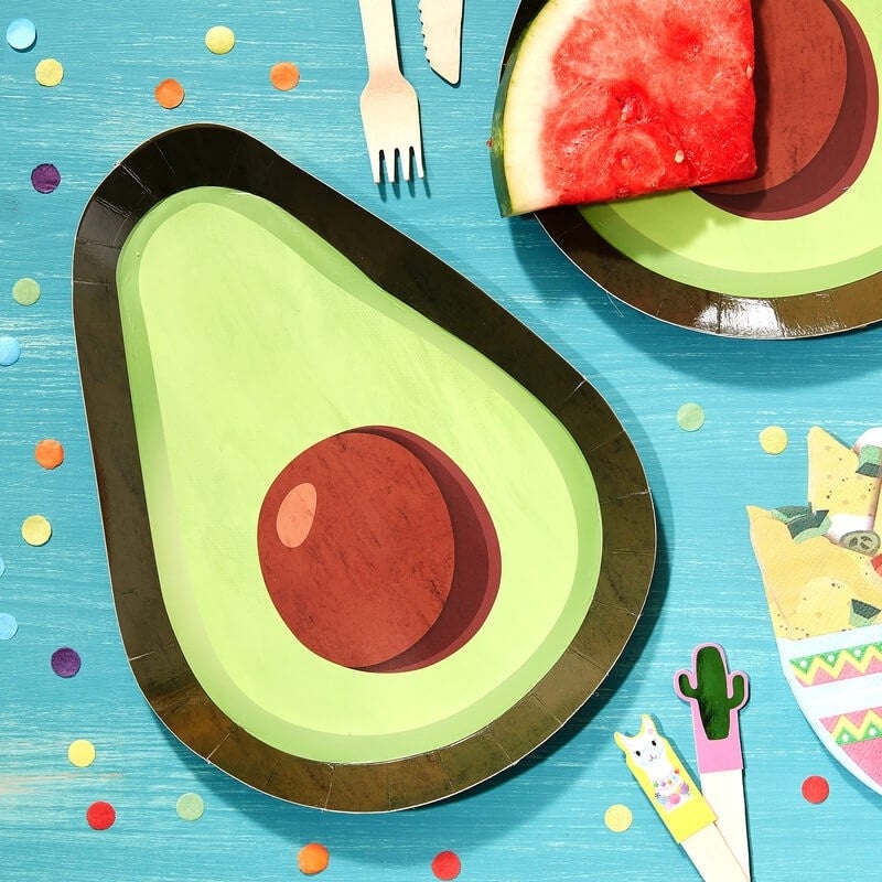 Party Plates - Avocado - Viva La fiesta - 8pk