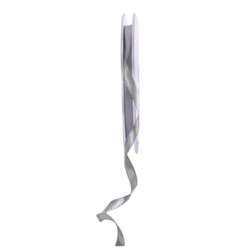Satin Ribbon - 6mm - Gunmetal Grey