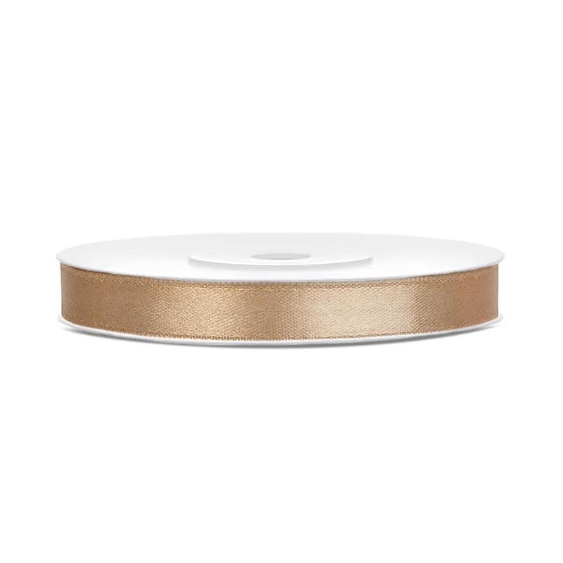 Satin Ribbon - 6mm - Light Gold