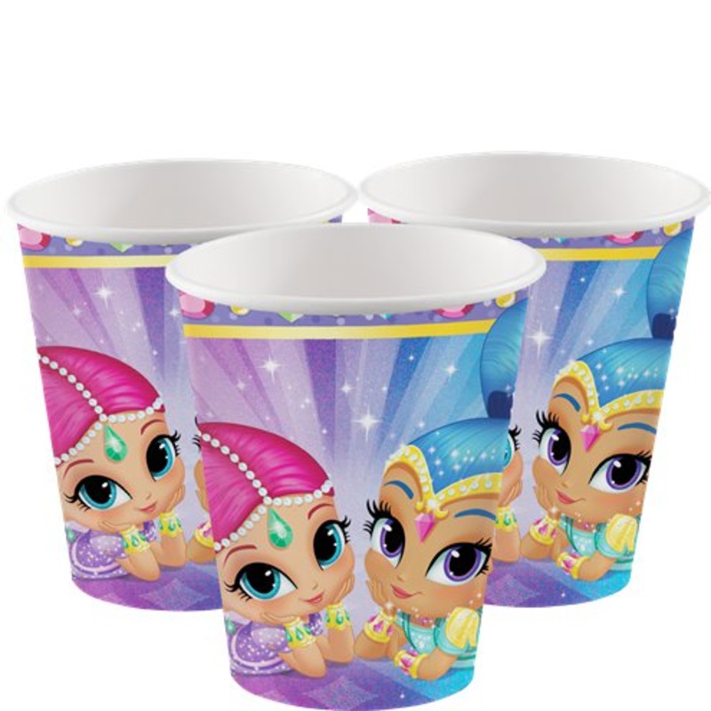 Shimmer & Shine Cups - 266Ml Paper Party Cups