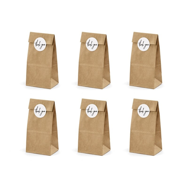 Treat bags - Kraft - 6pk
