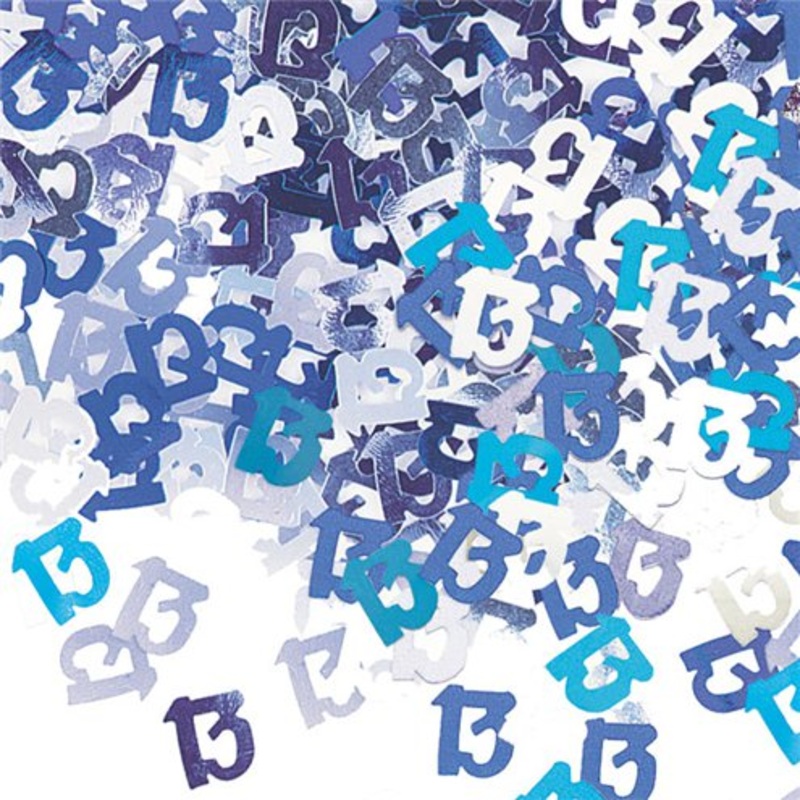 13th Birthday Blue Table/Invite Confetti