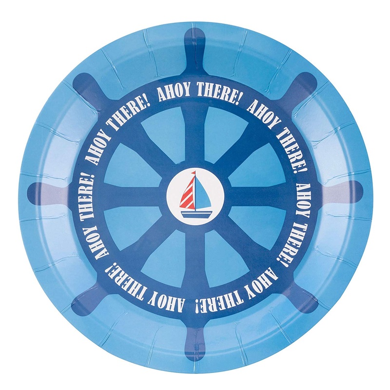 Ahoy There Party Paper Plates 23cm (8pk)