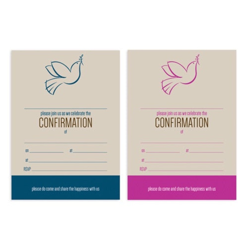 Invitation Fill-in - Confirmation Dove Outline