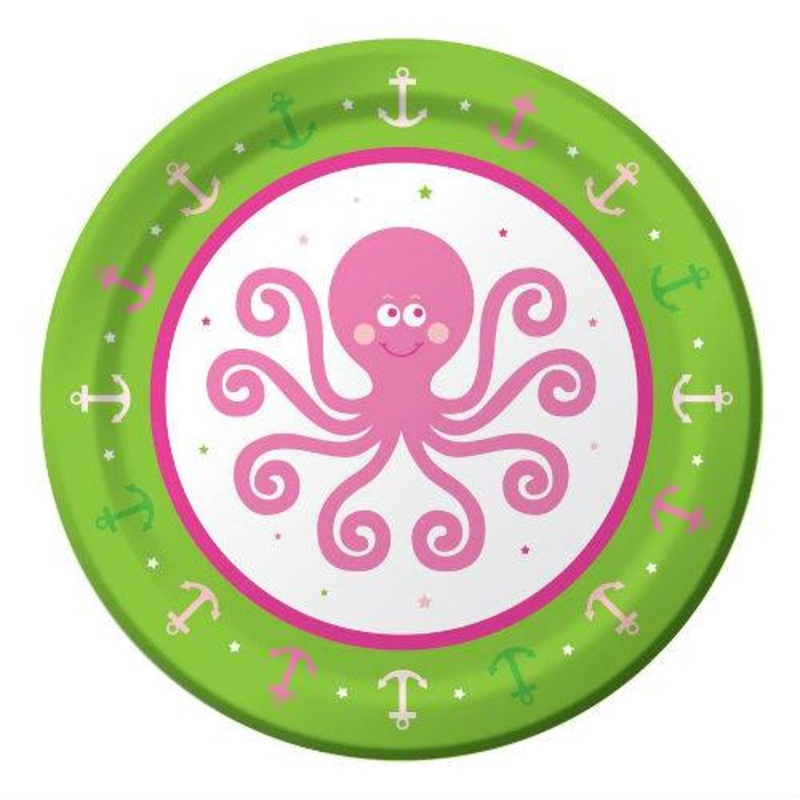 Luncheon Plate Ocean Preppy Girl
