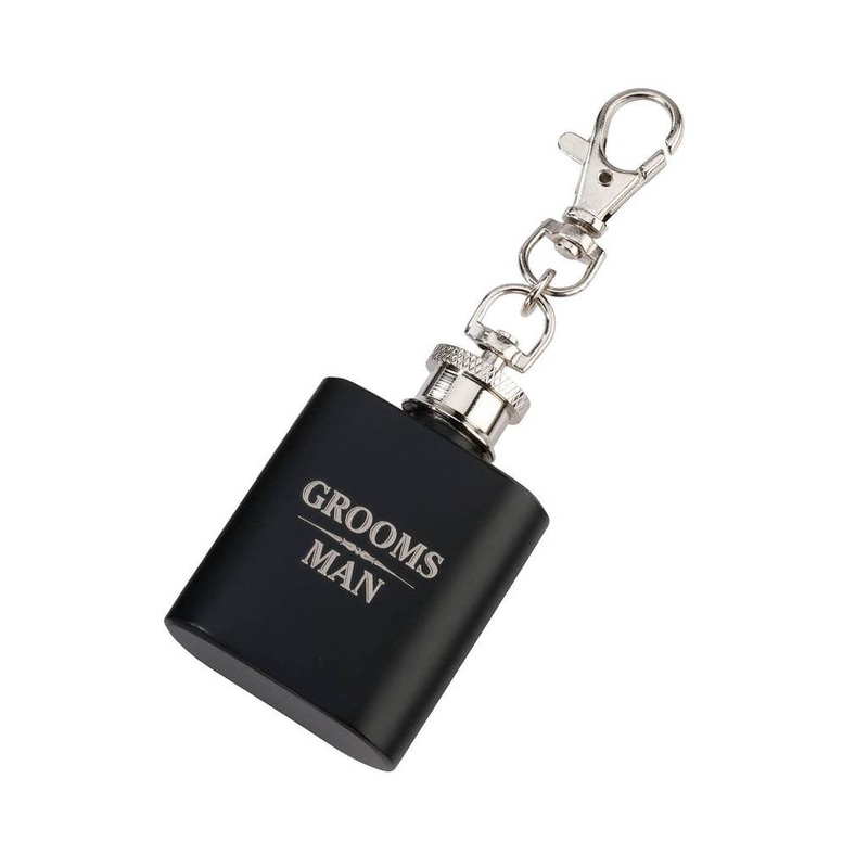 Mini Black Flask Groomsman