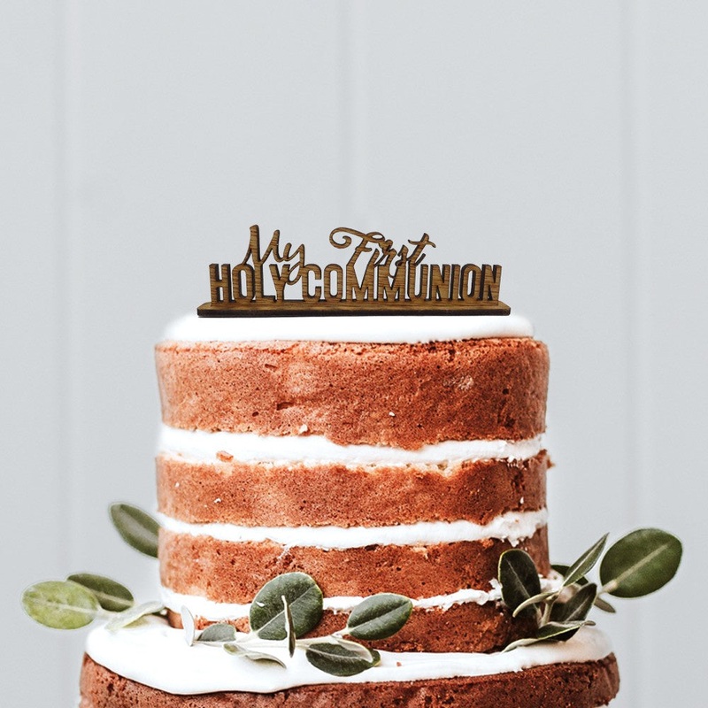 My First Holy Communion Cake Topper - 14cm wide
