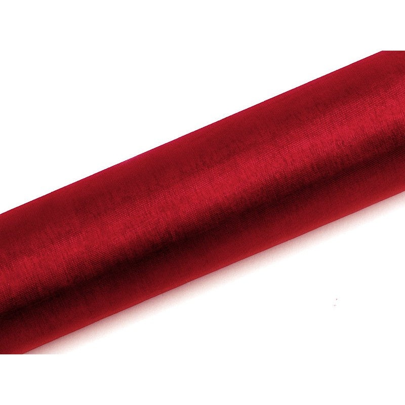 Organza Plain, red, 16cm x 9m