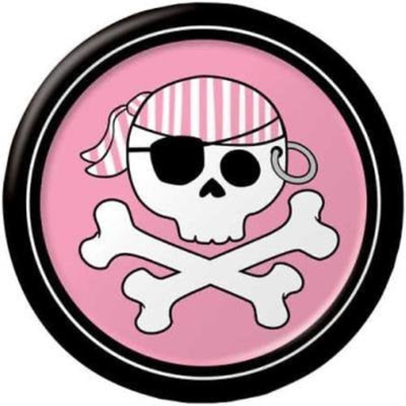 Pirate Parrty Plates 18Cm
