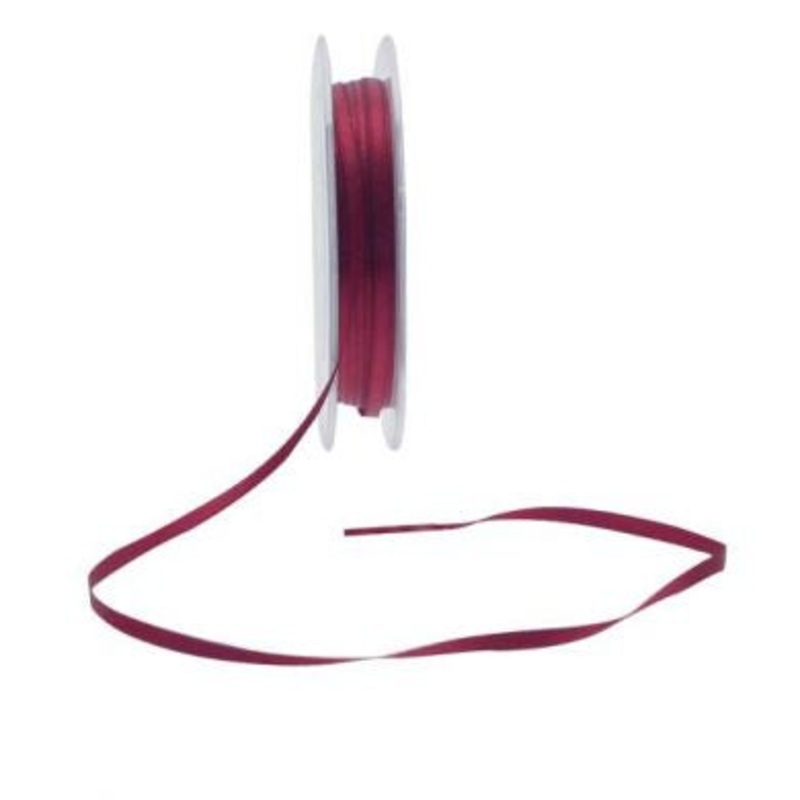 Satin Ribbon - 3mm - Burgundy