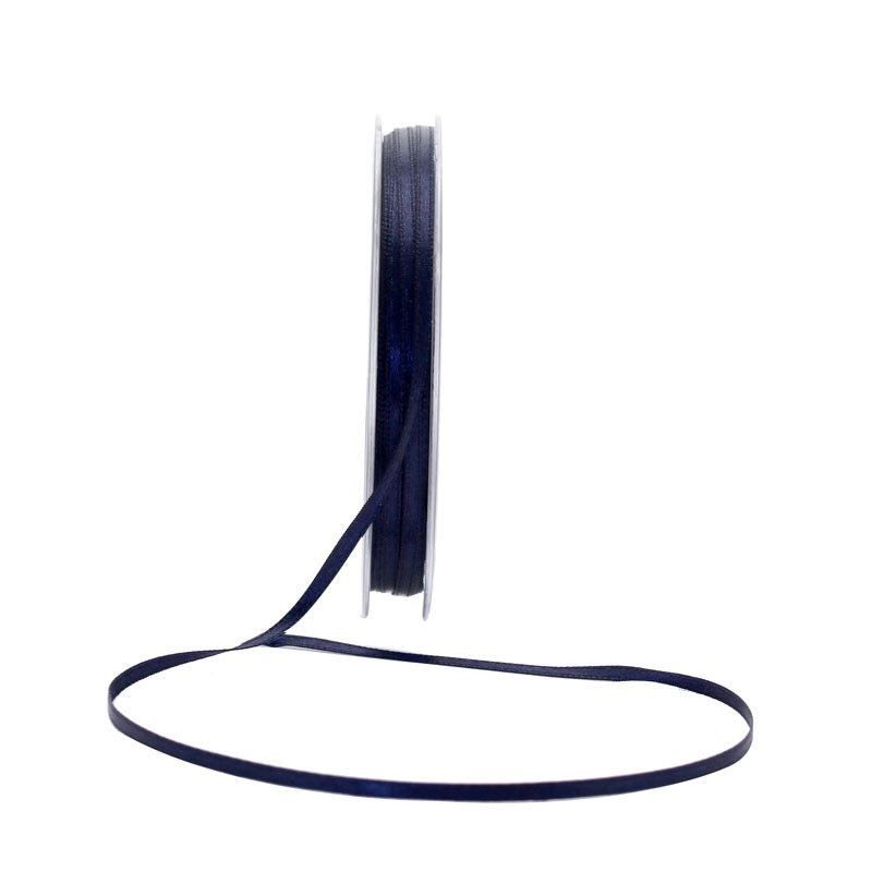 Satin Ribbon - 3mm - Navy Blue