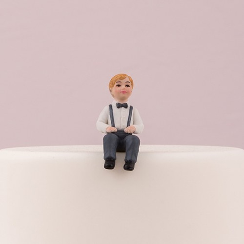 Toddler Boy Porcelain Figurine Wedding Cake Topper
