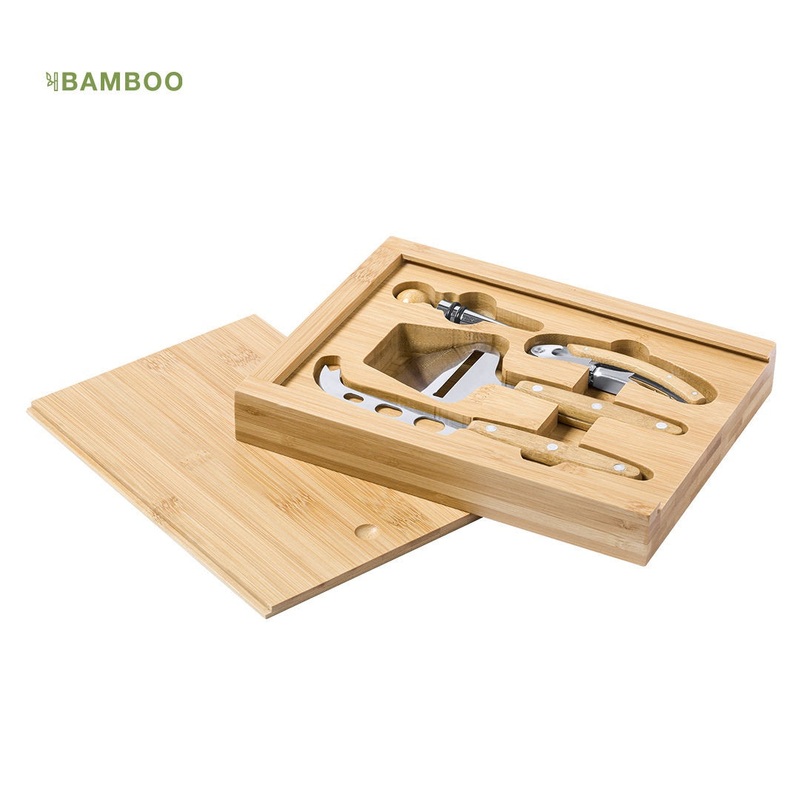 Wine & Cheese Knives Bamboo Set