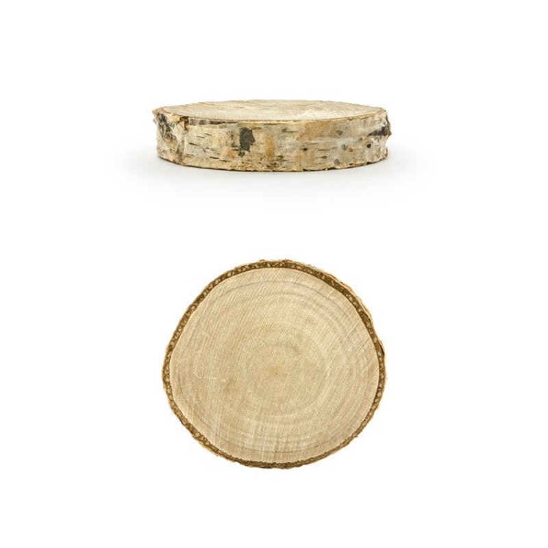 Wooden Log Place Cards -6pk