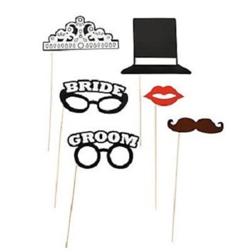 Bride & Groom Stick - Photo Props