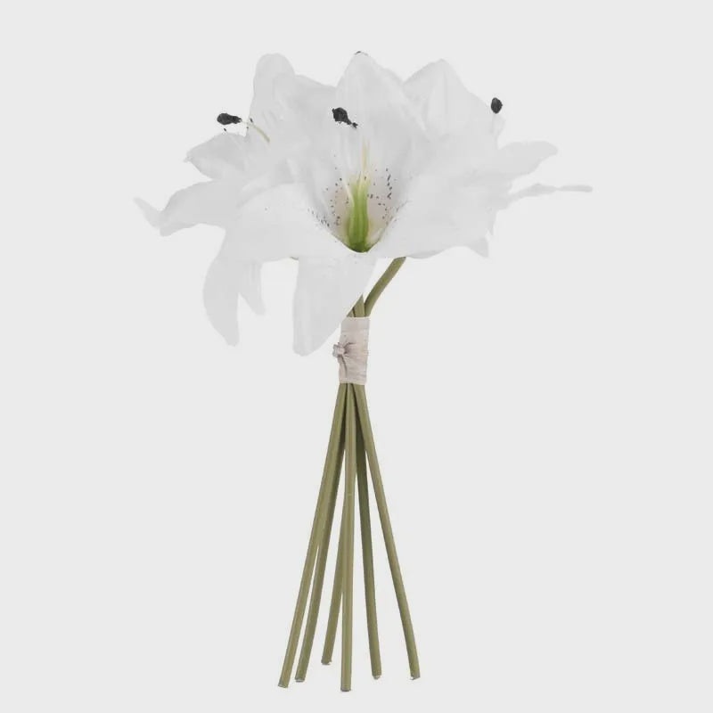 Lily Bouquet X6 Heads White