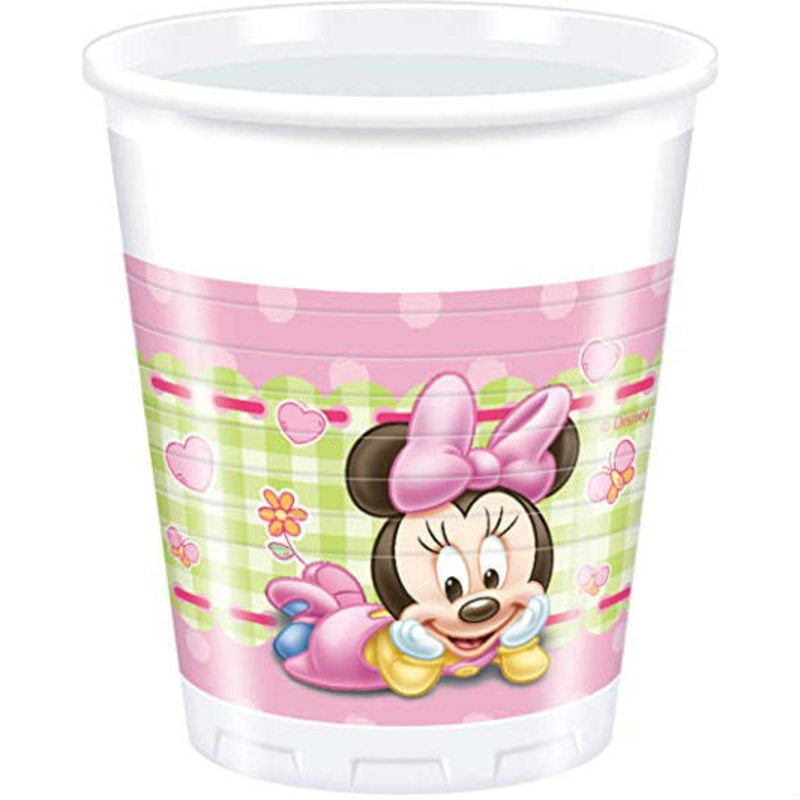 Party Cups - Minnie First Birthday - 8pk