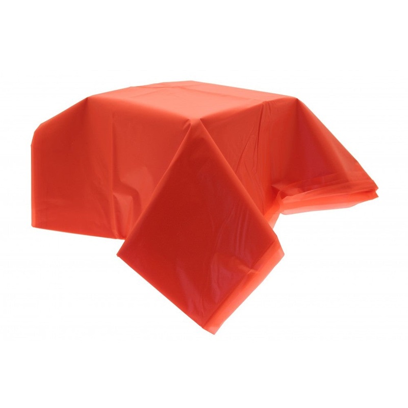 Red Rectangle Plastic Table Cover (54 X 104 Inch)