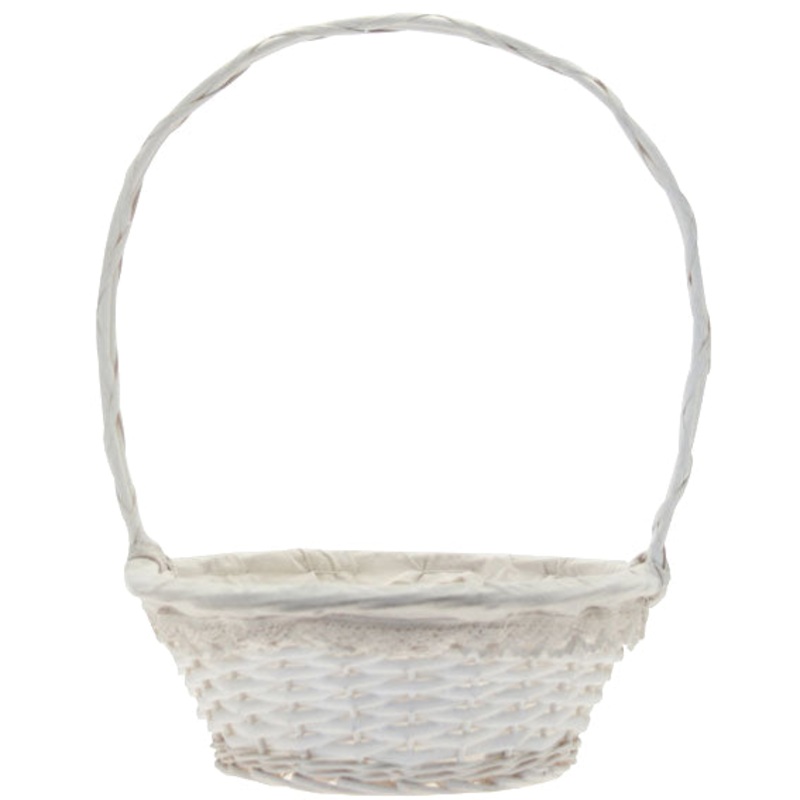 Round Victoria Basket With Handle  - H46Cm