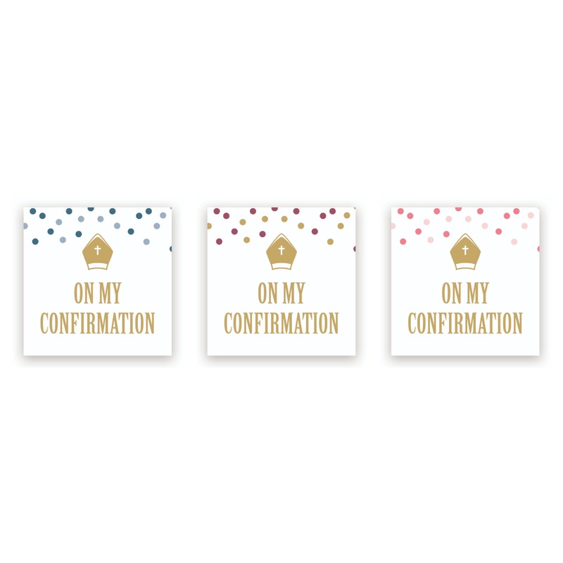 Tags Square Fill-in - Confirmation - Spots - Gold