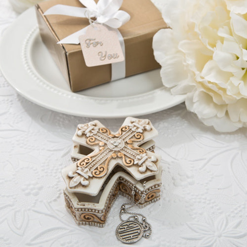 Vintage Design Cross Trinket And Jewelry Box