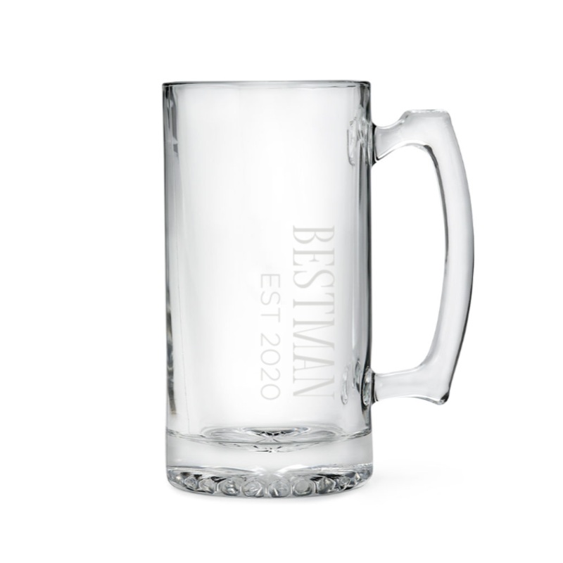 Bestman EST 2020 Large Glass Beer Mug