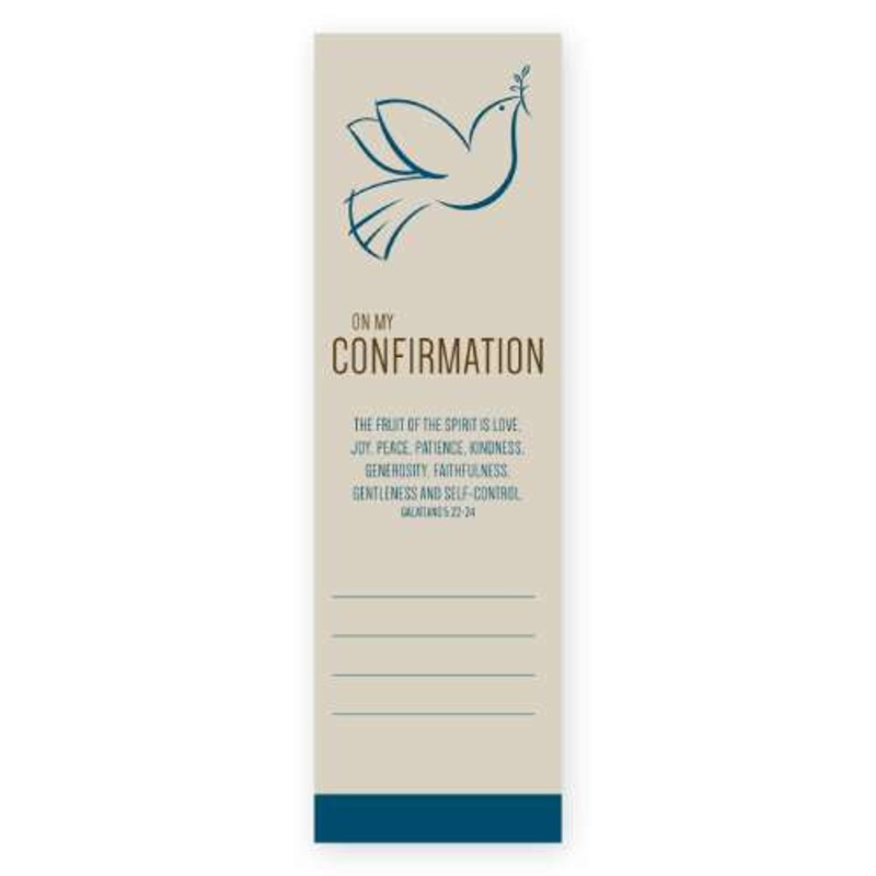 Bookmarks Fill-in - Confirmation - Dove Outline - Dark Blue