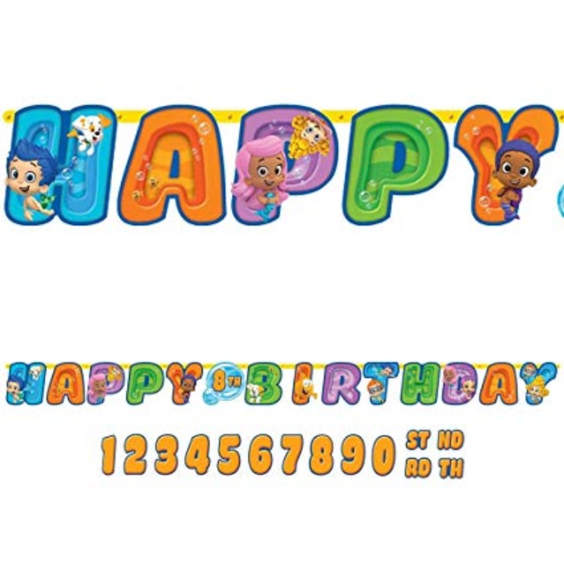 Bubble Guppies Age Letter Banner
