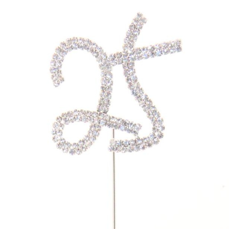 Diamante Cake Pick - 25th Birthday/Anniversary