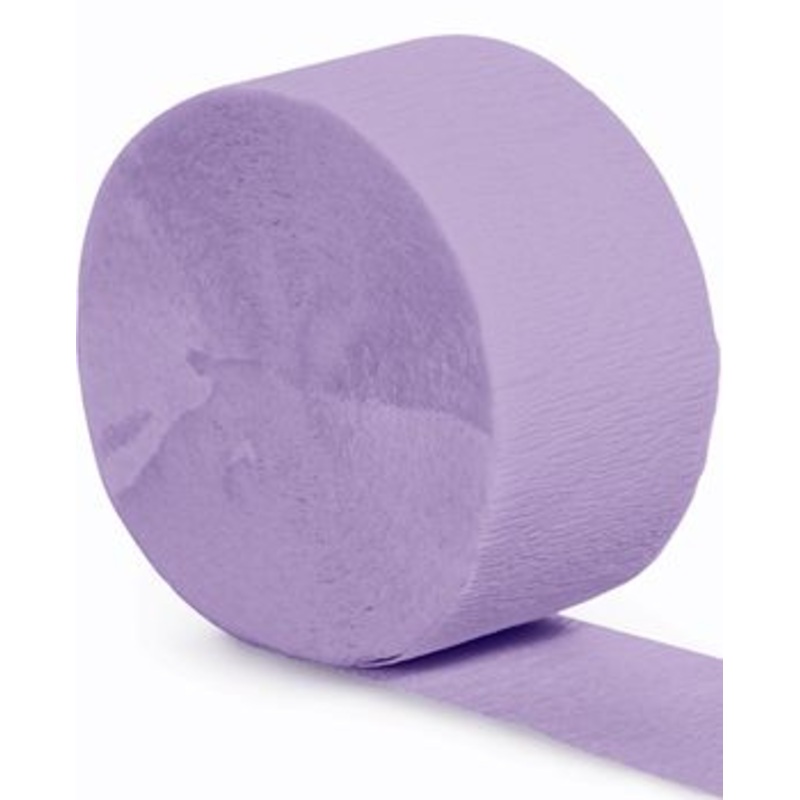 Lavender Crepe Paper Streamer - 24M
