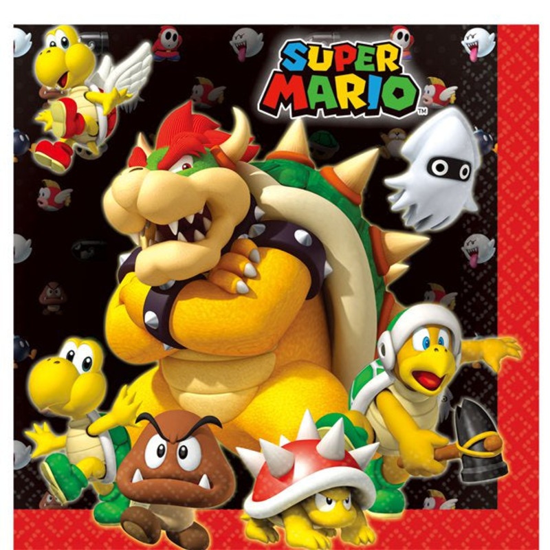 Lunch Napkins - Super Mario - 16pk