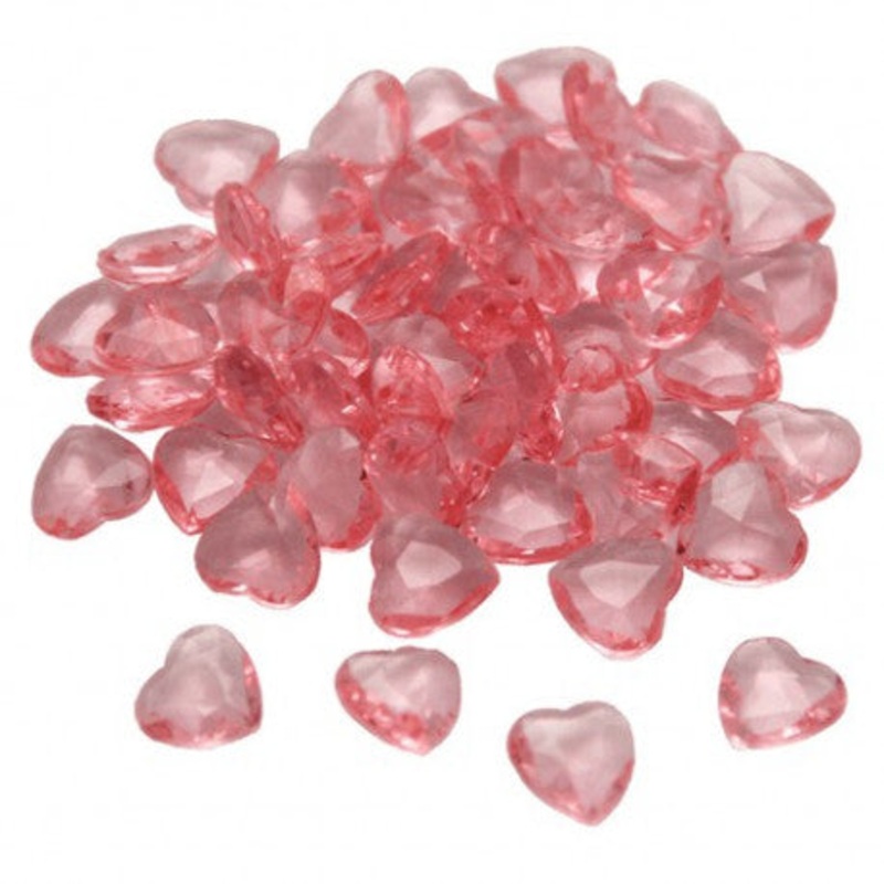 Pale Pink Scatter Table Hearts