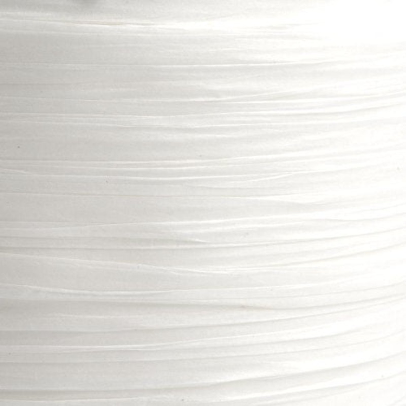 Ribbon - Paper Raffia - White 7mm x 100mtr