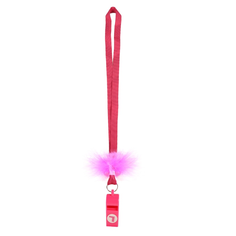 Whislte Plastic 5.5cm Pink W/Cord