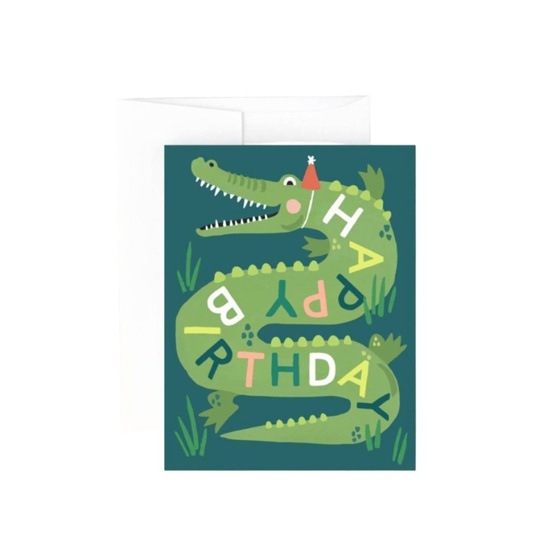 ALLIGATOR HAPPY BIRTHDAY CARD
