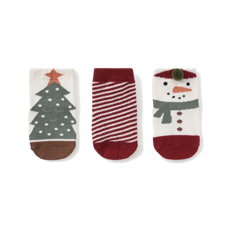 BABY CHRISTMAS SOCKS - 3 PACK