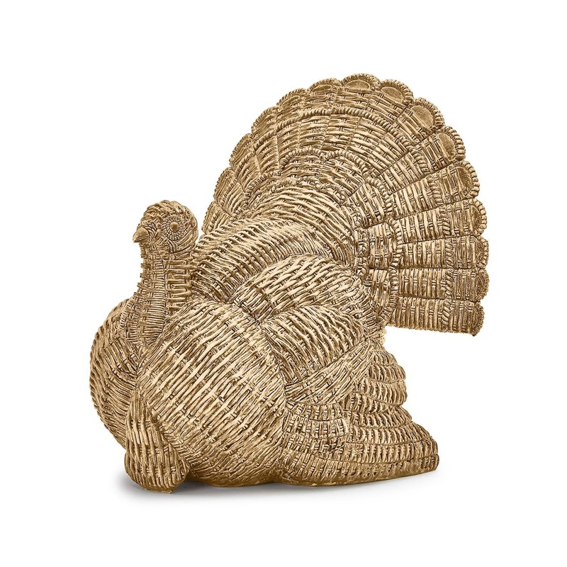 BASKETWEAVE PATTERN TURKEY DECORATION