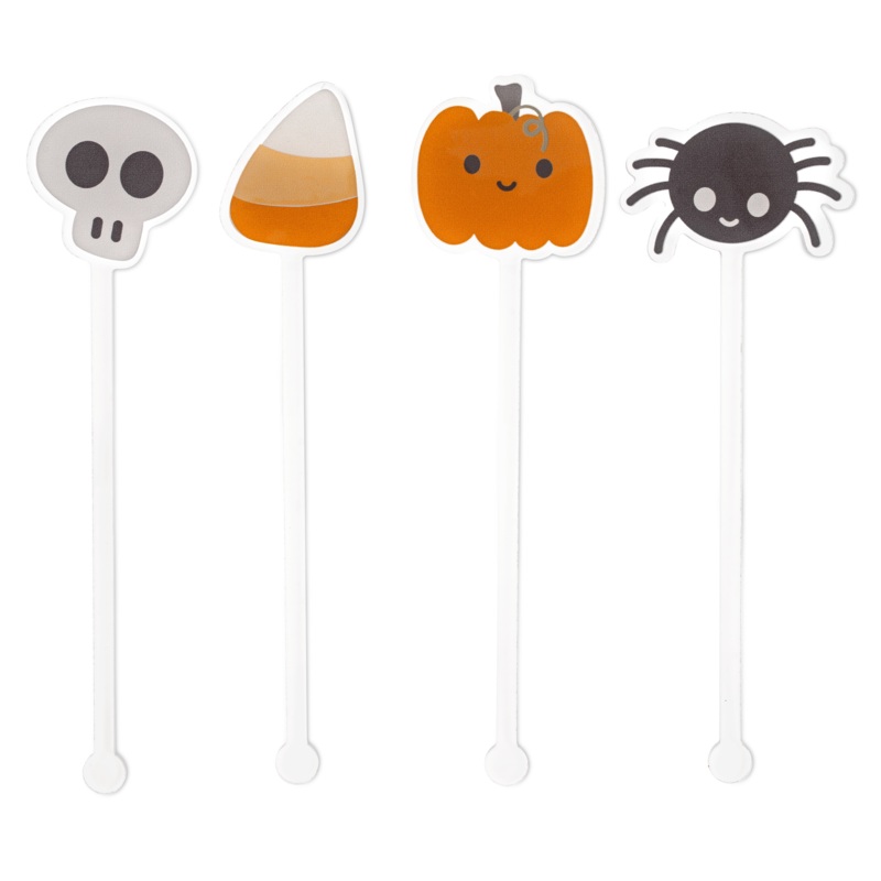 BOO! SPOOKY ACRYLIC DRINK STIRRERS