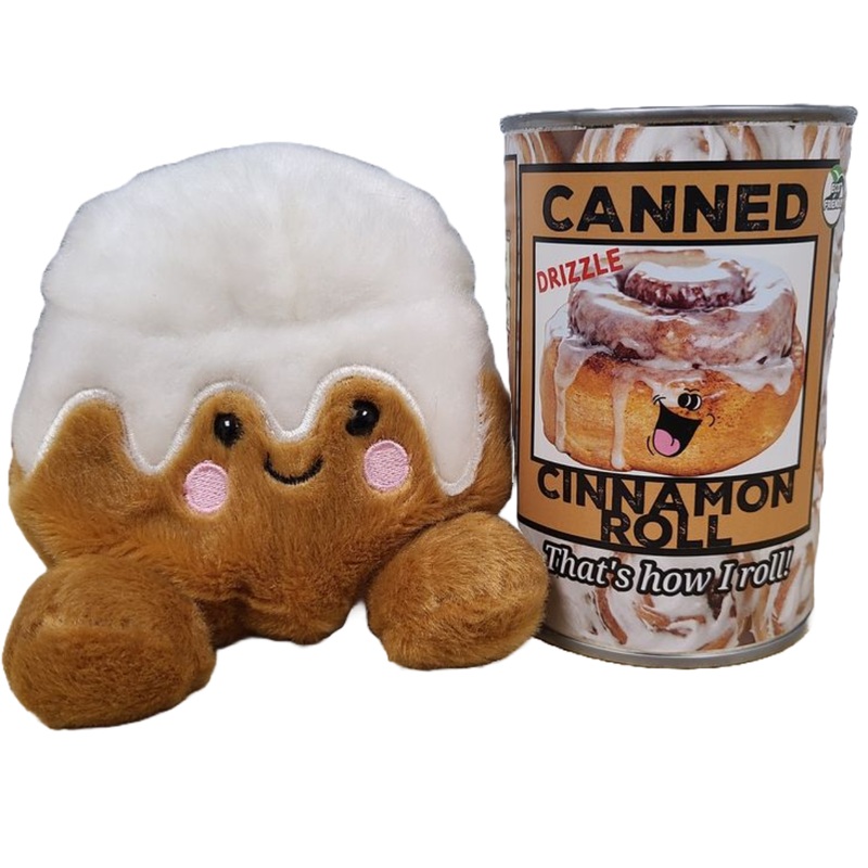 CANNED CINNAMON ROLL STUFFED ANIMAL