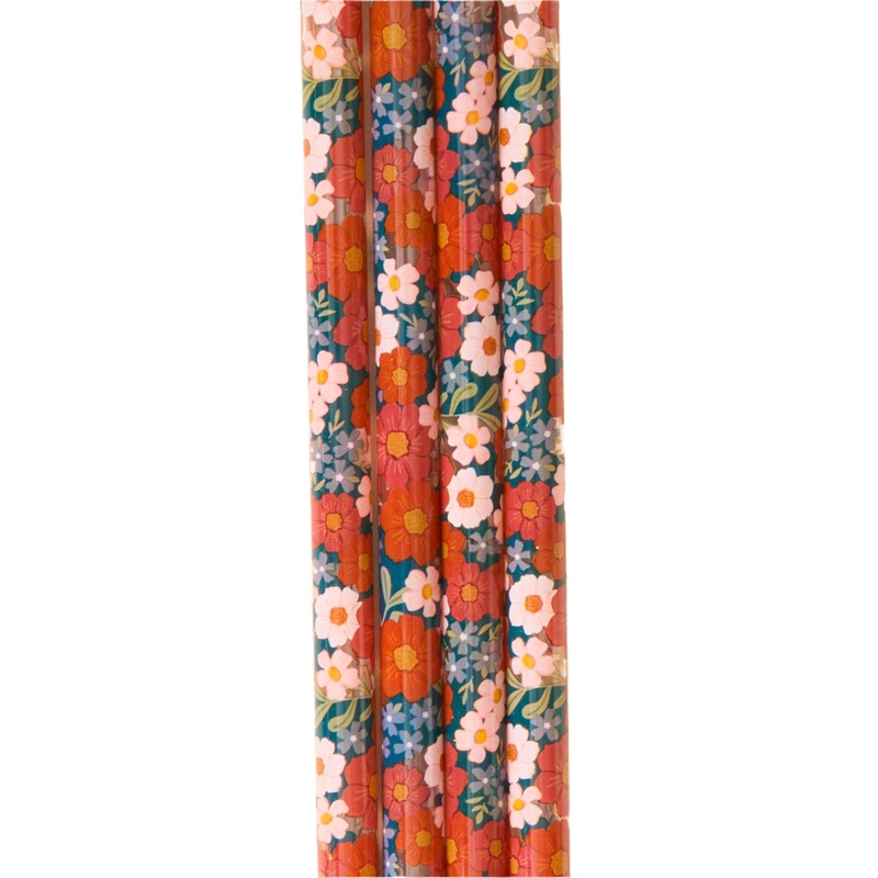 FLORAL TUMBLER STRAW SET