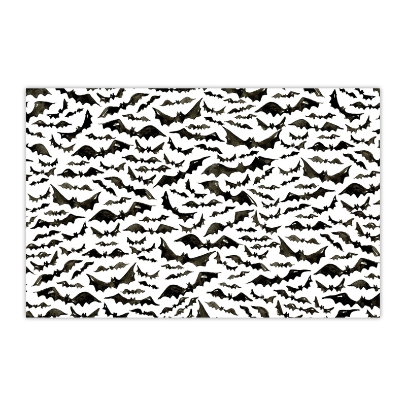 HANDPAINTED BAT PATTERN PLACEMATS