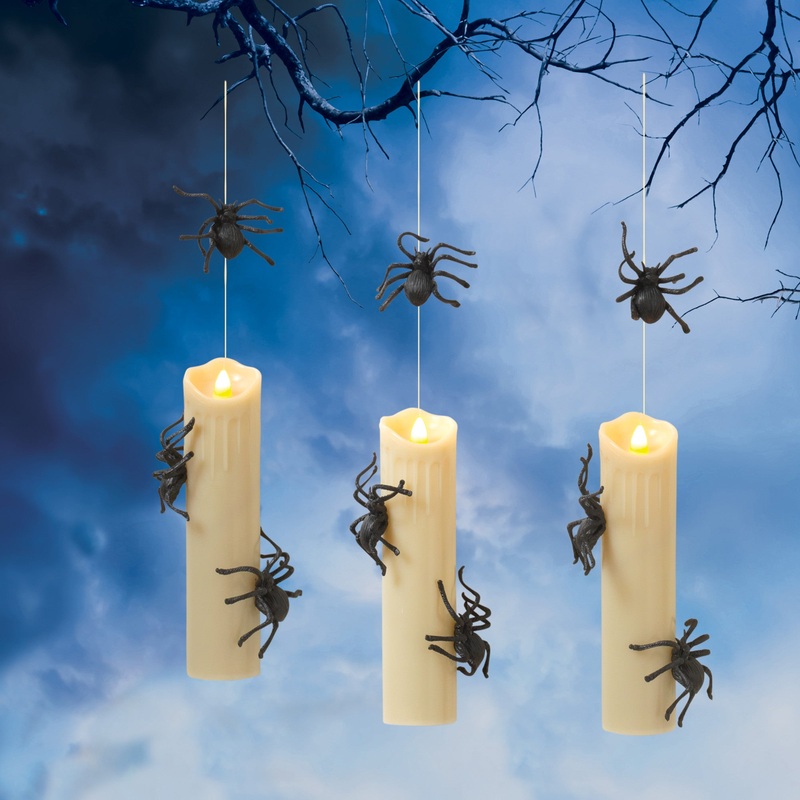 HANGING SPIDER CANDLES DECORATION SET