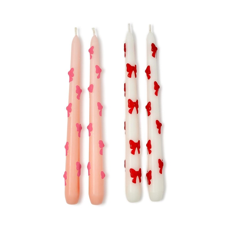 HOLIDAY BOW TAPER CANDLES