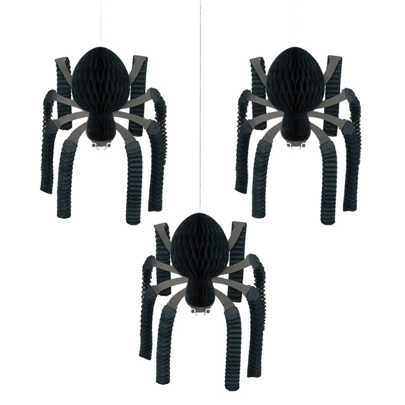 HONEYCOMB HANGING SPIDER SET