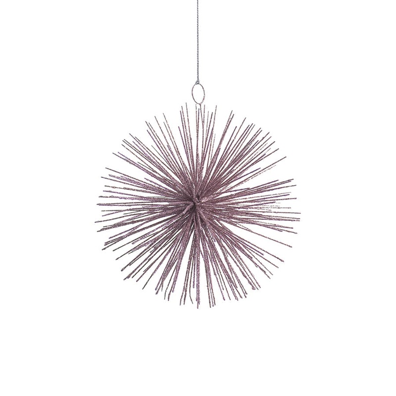 PINK WIRE STAR BURST ORNAMENT