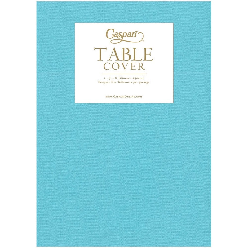ROBIN'S EGG LINEN LIKE TABLE COVER