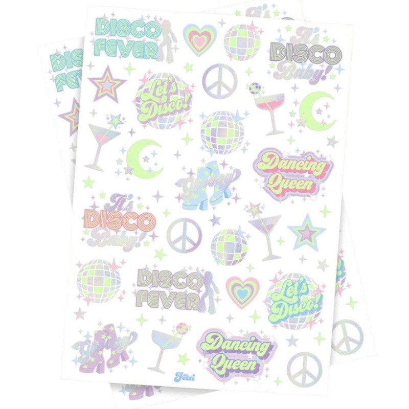 DISCO GLOW IN THE DARK TEMPORARY TATTOOS