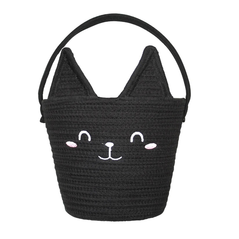 HALLOWEEN CAT ROPE BASKET